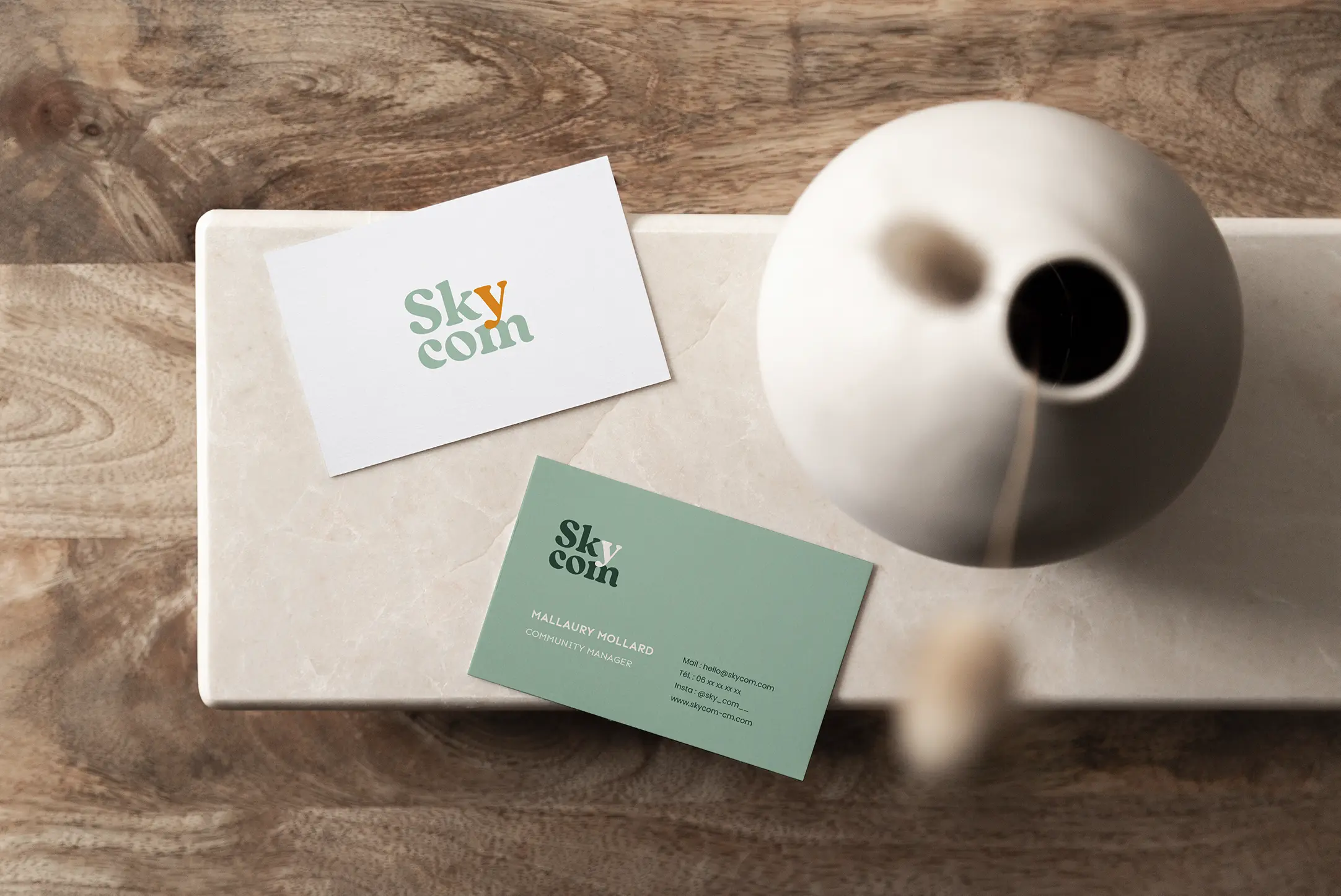 cartes de visites Skycom